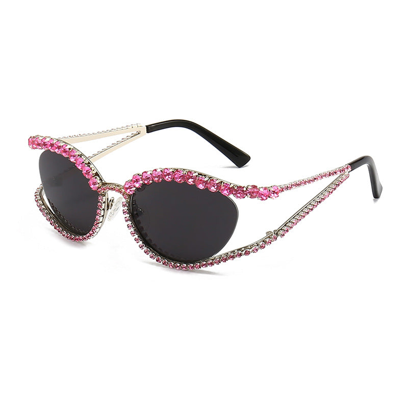 GIGI CAT EYE DIAMOND STUDDED SUNGLASSES