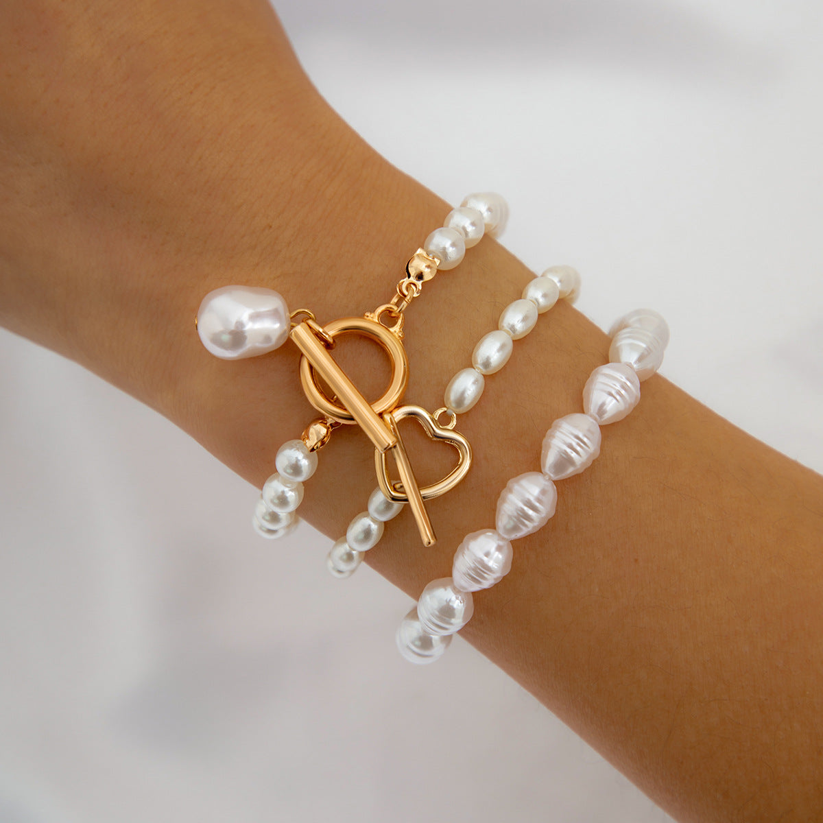 ROSETTE PEARL NECKLACE/BRACELET