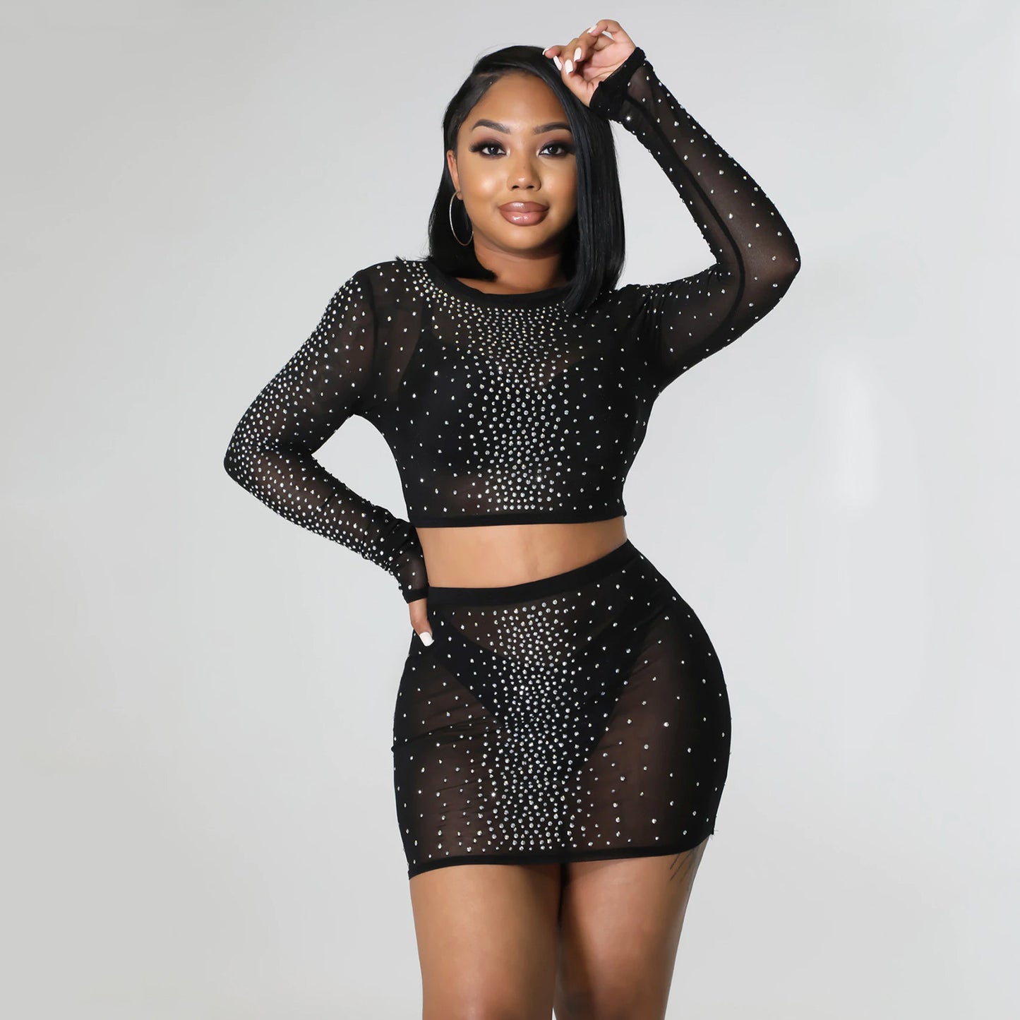 BIBI SEXY MESH TWO-PIECE SET