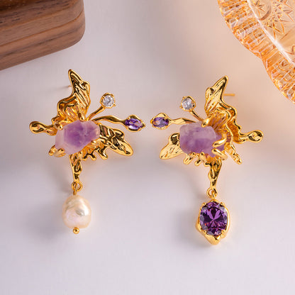 RETRO LAVANDER EARRINGS