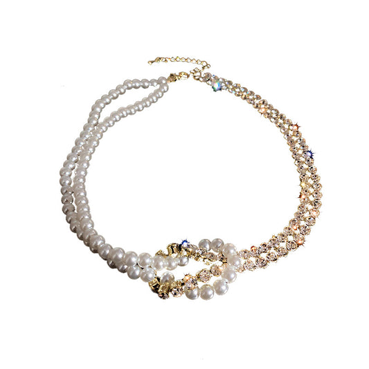 PEARL CRYSTAL GOLD CHOKER