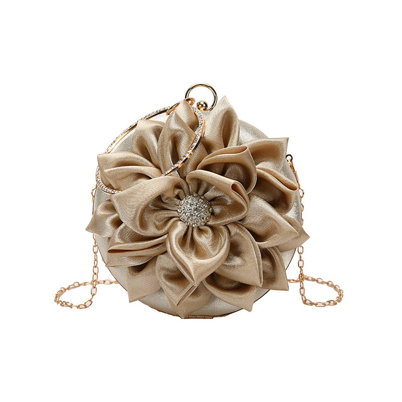 ANGEL SATIN  FLOWER SHOULDER BAG