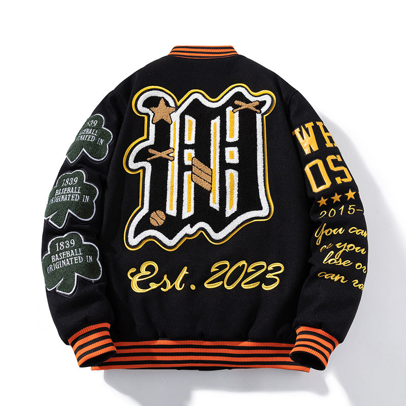 ALEX GRAPHIC EMBROIRDERED BASEBALL JACKET