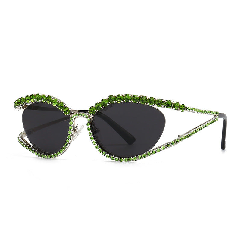 GIGI CAT EYE DIAMOND STUDDED SUNGLASSES