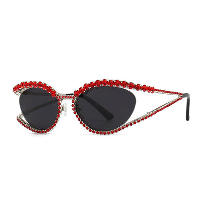 GIGI CAT EYE DIAMOND STUDDED SUNGLASSES