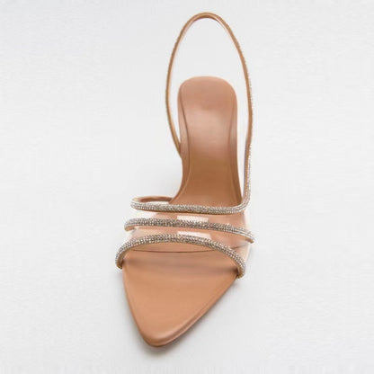 AZALEA RHINESTONE HIGH HEELED SANDALS