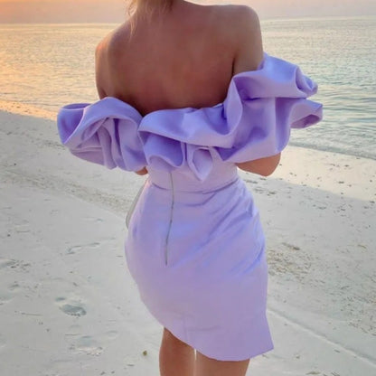 MIMI OFF SHOULDER RUFFLE DRESS