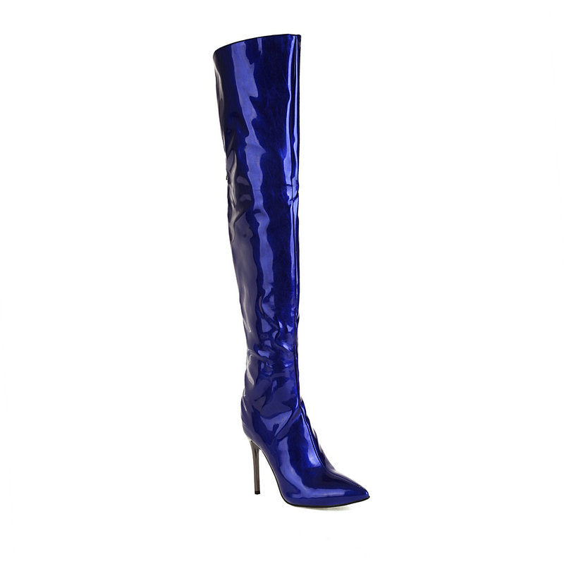 DAWN METALLIC OVER-THE-KNEE  BOOTS