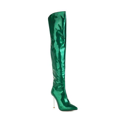 DAWN METALLIC OVER-THE-KNEE  BOOTS