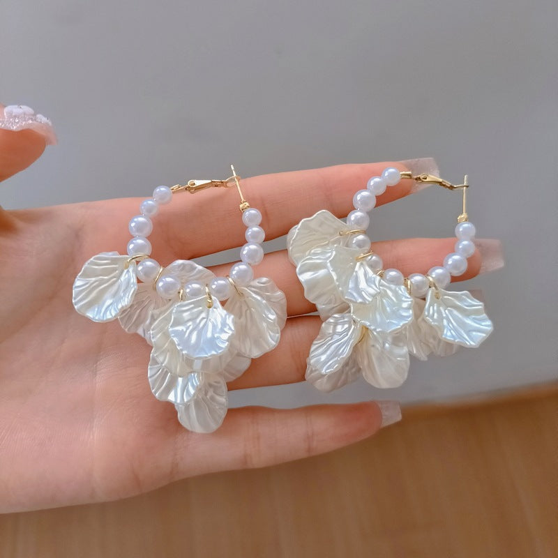 ROSETTE PEARL EARRINGS