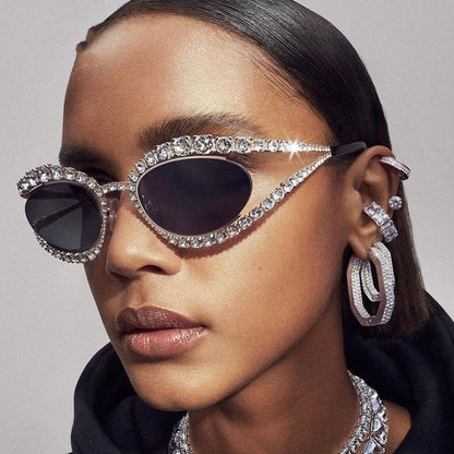 GIGI CAT EYE DIAMOND STUDDED SUNGLASSES