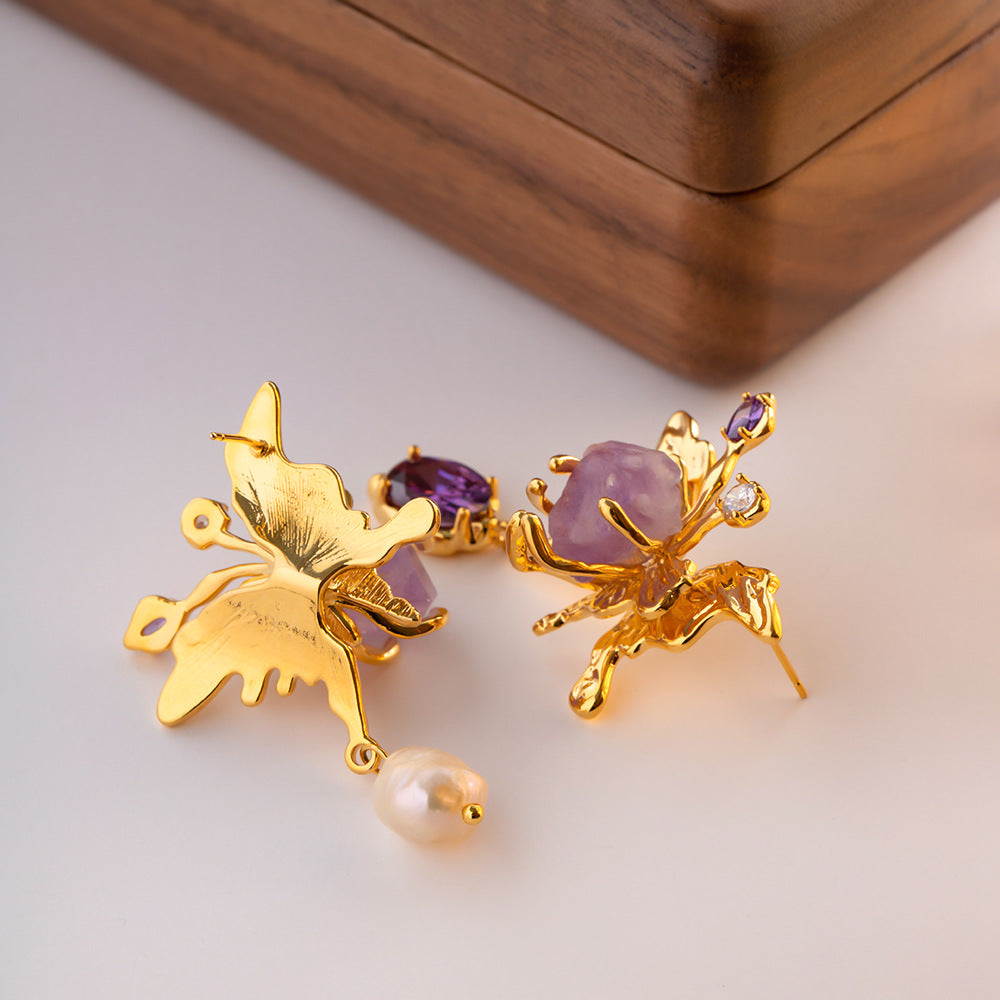 RETRO LAVANDER EARRINGS