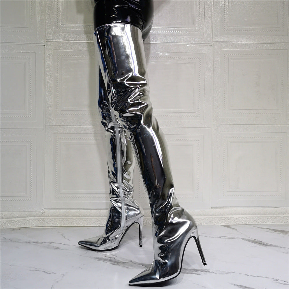 LOCA OVER THE KNEE  METALLIC BOOTS