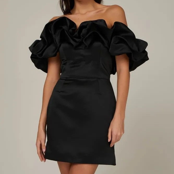 MIMI OFF SHOULDER RUFFLE DRESS